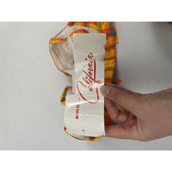 Vintage 60s NWT yellow plaid bikini set‎ - Picture 11 of 12